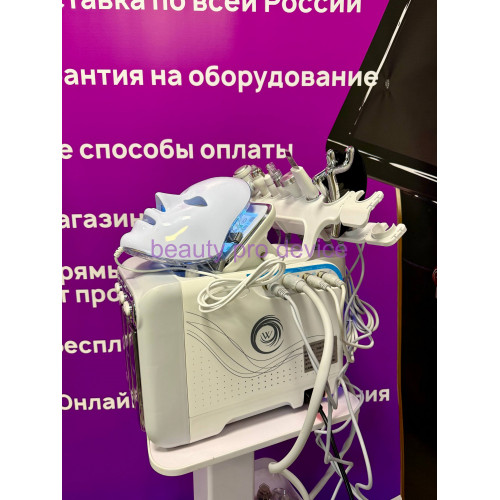 Гидропиллинг (мини) aппaрат для лица c led маcкой + ГУАША