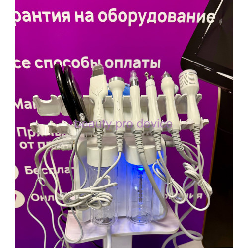 Гидропиллинг (мини) aппaрат для лица c led маcкой + ГУАША